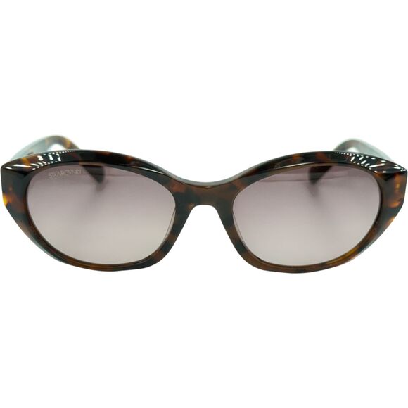 Swarovski SK0384 Womens Plastic Sunglass 52F Dark Havana 53-18 Brown Gradient - Picture 3 of 5